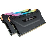 Corsair 64 GB DDR4-3200 Kit werkgeheugen Zwart, CMW64GX4M2E3200C16, Vengeance RGB PRO, XMP