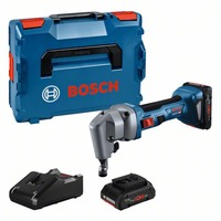 Bosch BOSCH GNA 18V-16 E 2x 4,0Ah pc     LBOXX plaatschaar Blauw/zwart