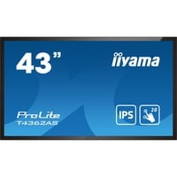 iiyama ProLite T4362AS-B1 43" 4K Ultra HD Public Display Zwart, 4K UHD, HDMI, USB, Touch, LAN