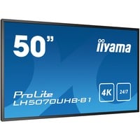 iiyama Prolite LH5070UHB-B1 50" 4K Ultra HD Public Display Zwart, 4K UHD, HDMI, USB