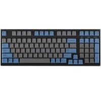 Leopold FC980MBTL/EGBPD, gaming toetsenbord Grijs/blauw, US lay-out, Cherry MX Black, 96% size, PBT Double Shot, Bluetooth 5.1