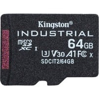 Kingston Industrial microSDXC 64GB geheugenkaart Zwart, Klasse 10, UHS-I, U3, V30, A1