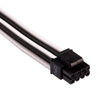 Corsair Premium Individually Sleeved EPS12V/ATX12V Type 4 Gen 4 kabel Wit/zwart, 2 stuks